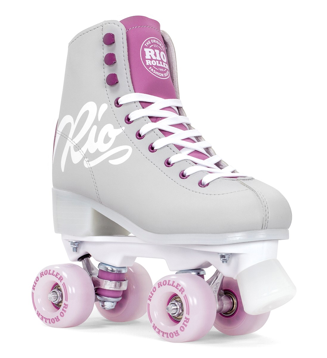 Rio Roller Script Adults Quad Skates - Grey / Purple - UK:6A EU:39.5 US:M7L8