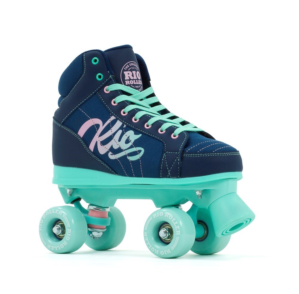 Rio Roller Lumina Adults Quad Skates - Navy / Green - UK:6A EU:39.5 US:M7L8