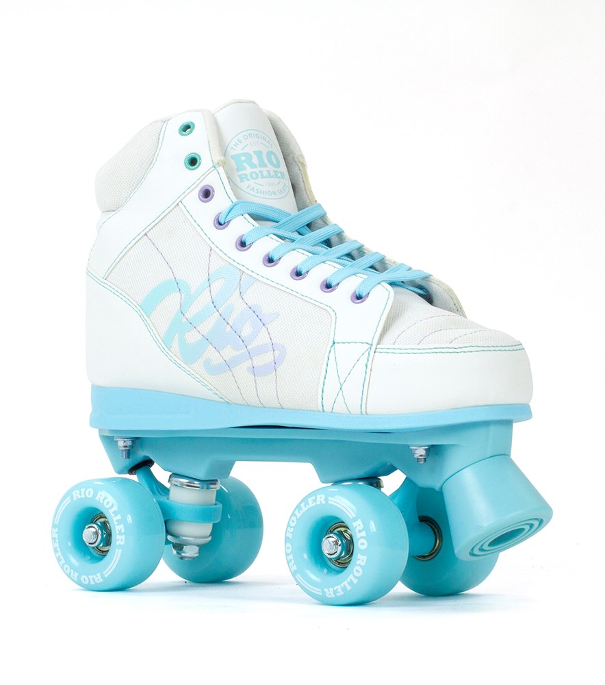 Rio Roller Lumina Adults Quad Skates - White / Blue - UK:6A EU:39.5 US:M7L8