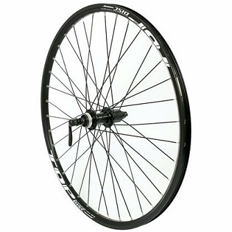 Výplet 622/29" zadní, ráfek dvoustěnný černý disc, náboj Shimano C/L kazeta 8-11 sp RU 36