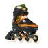 SFR Pixel Adjustable Children's Inline Skates - Green / Orange - UK:1J-4J EU:33-37 US:M2-5