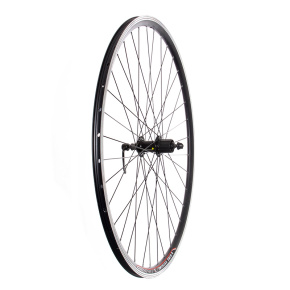 Výplet 622/28" zadní, ráfek dvoustěnný černý, náboj Shimano kazeta 8/9 sp RU 32