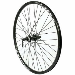 Výplet 584/27," zadní, ráfek dvoustěnný černý disc, náboj Shimano C/L kazeta 8-11 sp RU 36