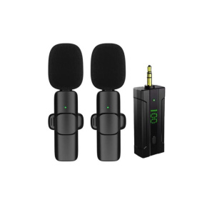 2in1 3.5mm Lavalier Wireless Microphone for Cameras (With Battery)