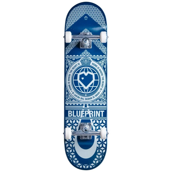 Skateboard Blueprint Home Heart 8" modrý