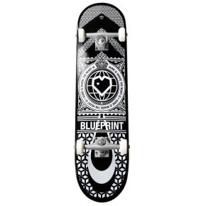 Blueprint Home Heart Skateboard Komplet (8"|Černá/Bílá)