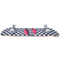 RAD Checkers Skateboard Komplet (7.5"|Černá)