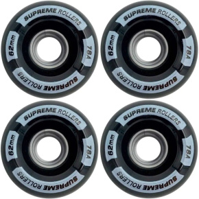 Supreme Rollers Quad Kolečka 4-Balení (62mm|Black)