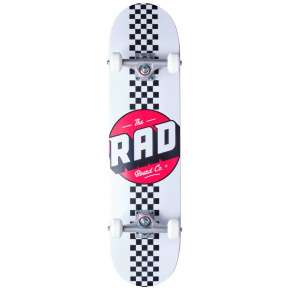 RAD Checker Stripe Skateboard Komplet (7.75"|Bílá)