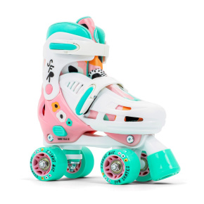 SFR Storm V Adjustable Children's Quad Skates - Flower - UK:3J-6J EU:35.5-39.5 US:M4-7