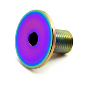 TLC Odyssey Titanium BMX Crank šroub (Rainbow)