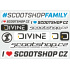 List samolepek Scootshop.cz X Divine M