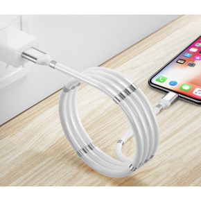 Magnetický samonavíjecí USB nabíjecí kabel (Type-C) (180 cm)