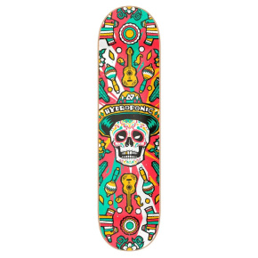 Hydroponic Mexican Skull 2.0 Skate Deska (8.5"|Red)