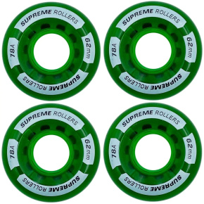 Supreme Rollers Quad Kolečka 4-Balení (62mm|Zelená)