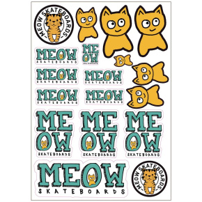 A4 Samolepky Meow Skateboards