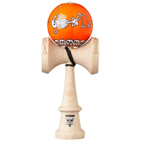 KROM x Jody Barton Kendama (Skeletons Orange Halloween Edition)